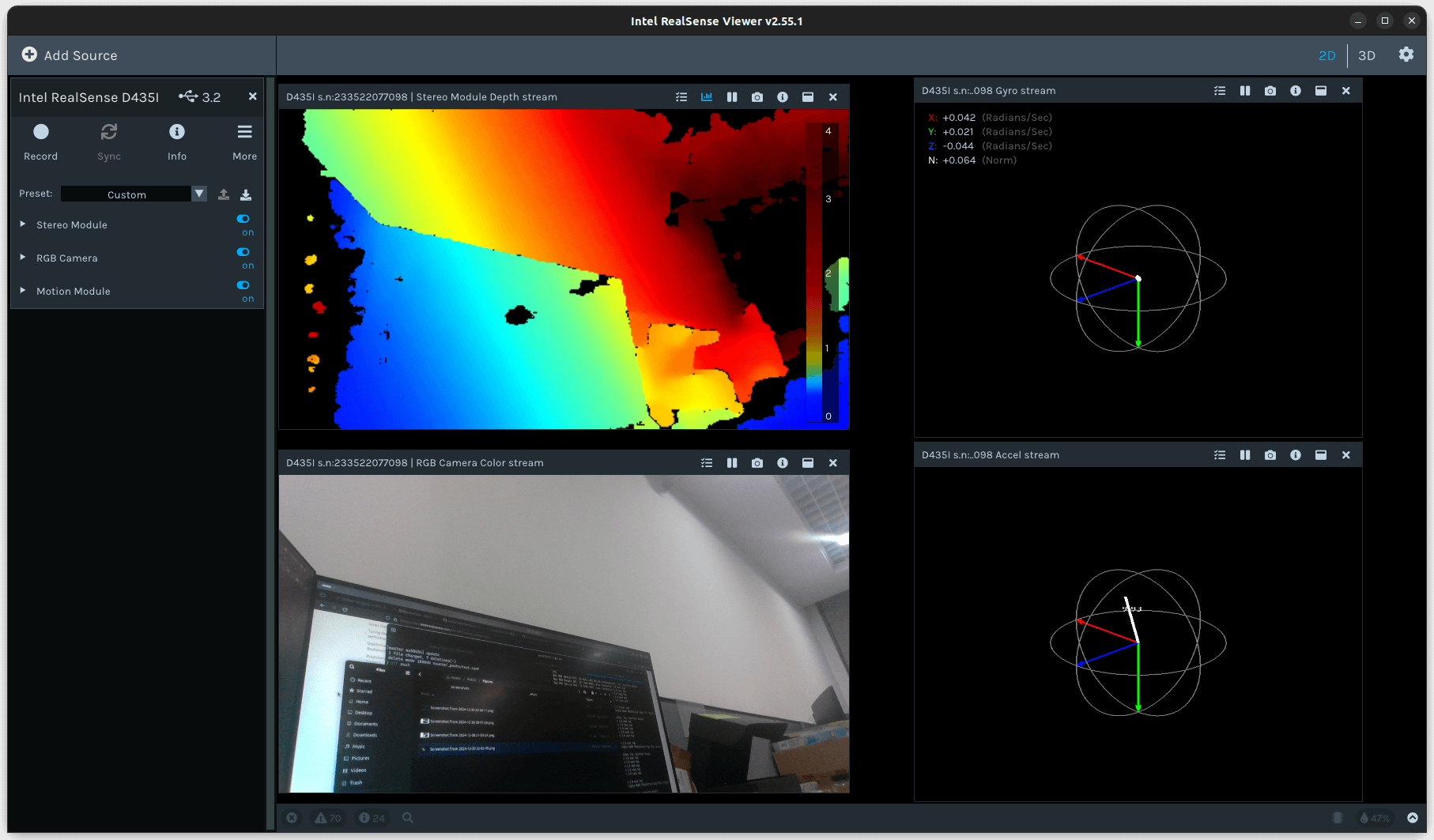 JetPack 6.1安装UVC后端显示realsense-viewer连接D435i